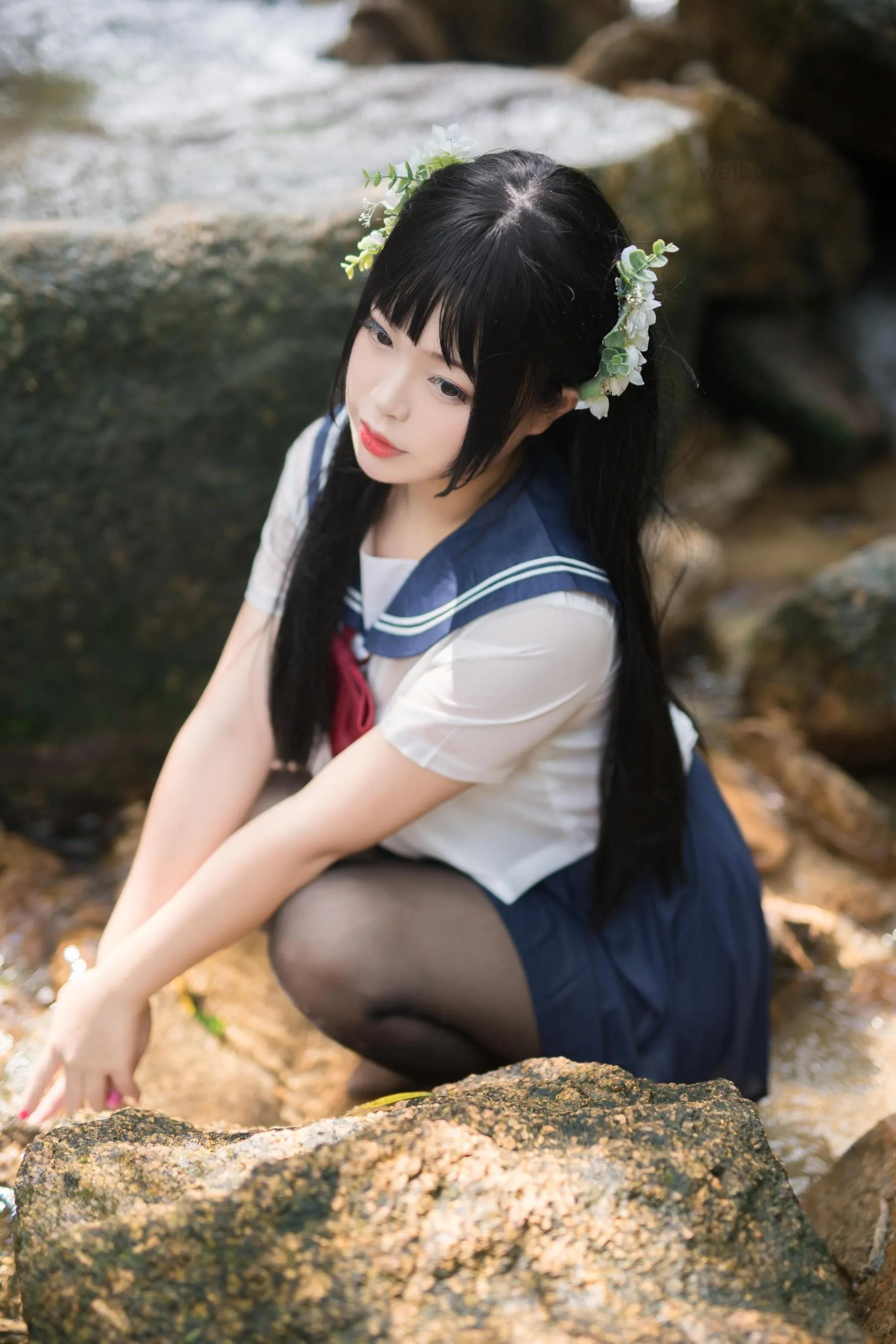 白烨 – NO.05 湿身JK-图片[24] [50P]插图5